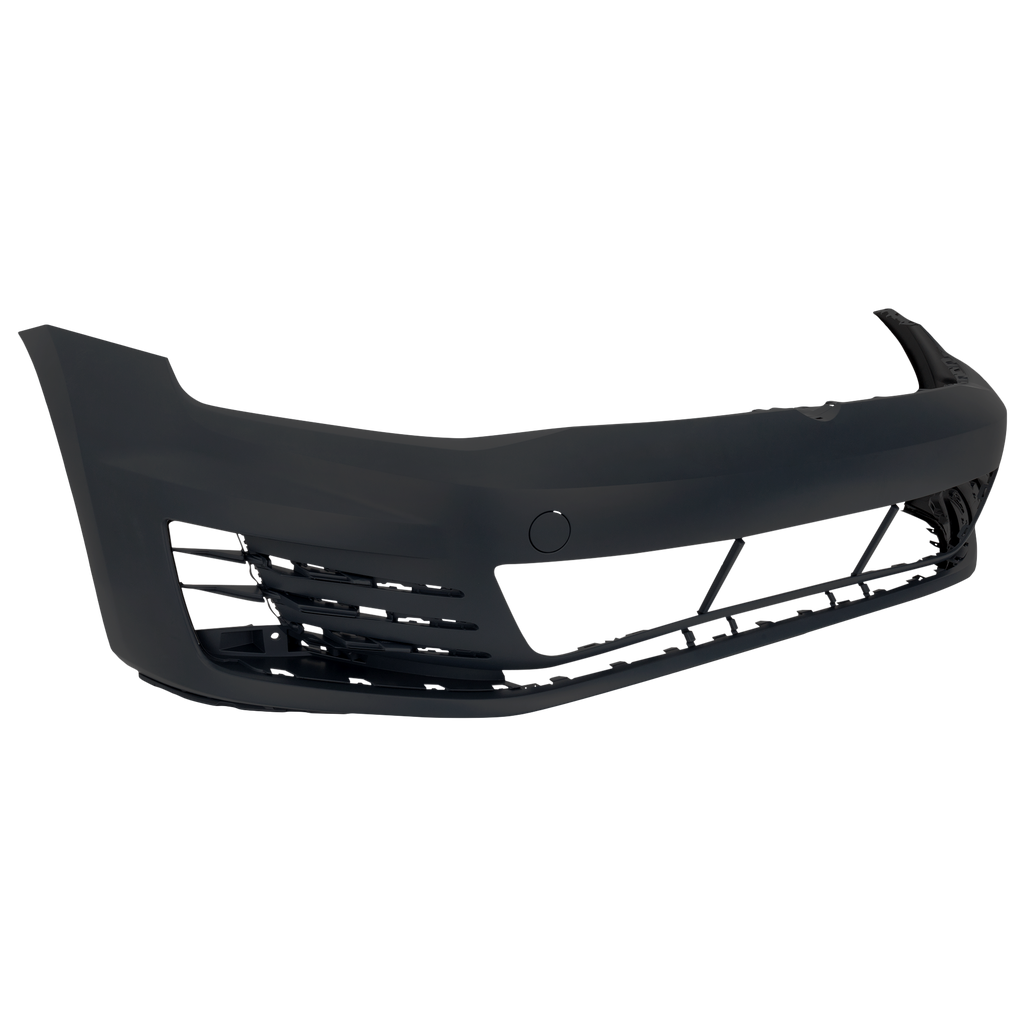 GOLF/GTI 15-17 FRONT BUMPER COVER, Primed, w/o Park Distance Control Sensor Holes and Headlight Washer Holes