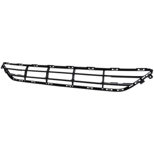 XC90 16-21 FRONT BUMPER GRILLE, Center, Textured Black, w/ Spoiler Hole