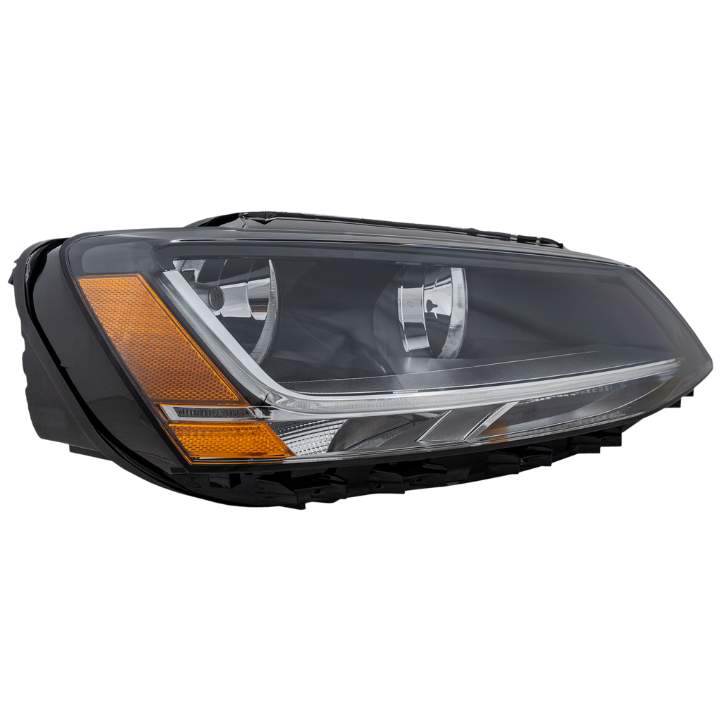 JETTA 17-18 HEAD LAMP RH, Halogen, w/ LED Daytime Running Light - CAPA