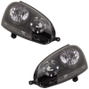 JETTA 05-10 HEAD LAMP RH AND LH, Lens and Housing, Halogen, (09-09 Jetta, Wagon), Black Interior