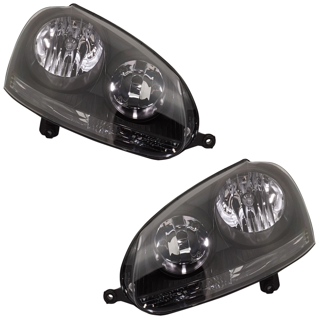 JETTA 05-10 HEAD LAMP RH AND LH, Lens and Housing, Halogen, (09-09 Jetta, Wagon), Black Interior