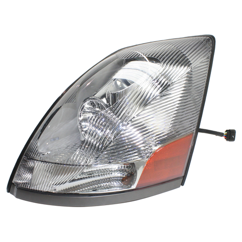 VOLVO HD VT SERIES 06-10 HEAD LAMP LH, Assembly, Halogen, Chrome, w/ Non-Protruding Lens