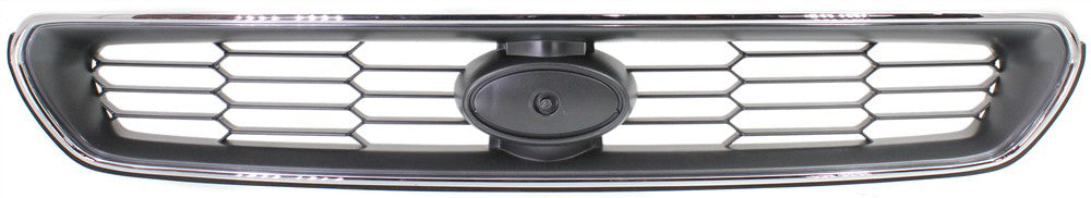 LEGACY 03-04 GRILLE, ABS Plastic, Chrome Shell/Painted Silver-Black Insert, (Exc. Outback Model)