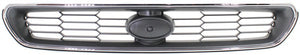 LEGACY 03-04 GRILLE, ABS Plastic, Chrome Shell/Painted Silver-Black Insert, (Exc. Outback Model)