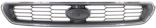 LEGACY 03-04 GRILLE, ABS Plastic, Chrome Shell/Painted Silver-Black Insert, (Exc. Outback Model)