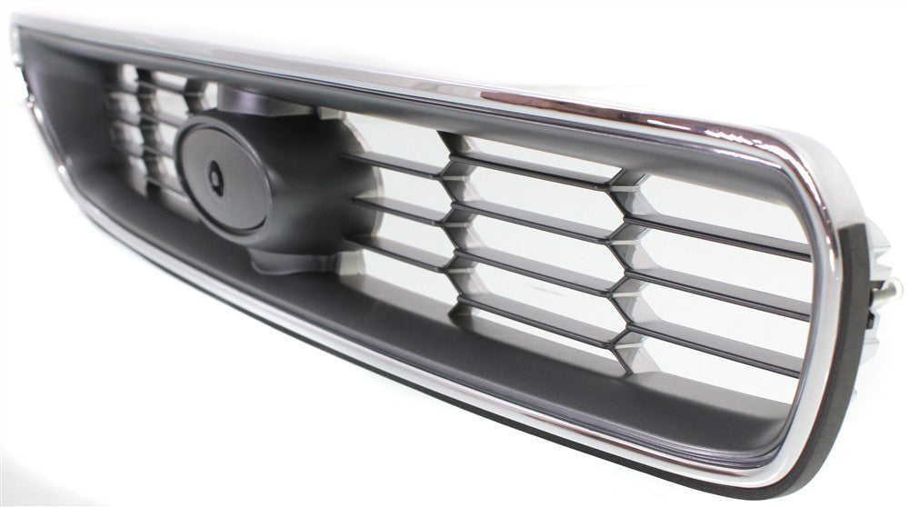 LEGACY 03-04 GRILLE, ABS Plastic, Chrome Shell/Painted Silver-Black Insert, (Exc. Outback Model)