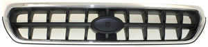 OUTBACK 03-04 GRILLE, Chrome Shell/Painted Silver-Black Insert