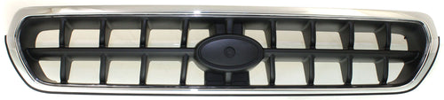 OUTBACK 03-04 GRILLE, Chrome Shell/Painted Silver-Black Insert