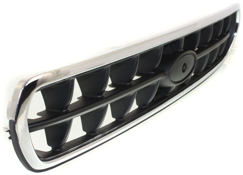 OUTBACK 03-04 GRILLE, Chrome Shell/Painted Silver-Black Insert