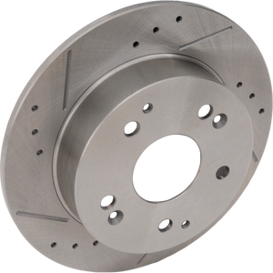 INTEGRA 97-01/RSX 02-06/ACCORD 98-02 REAR BRAKE DISC RH=LH, Cross-drilled and Slotted, (Integra, Type R Model)