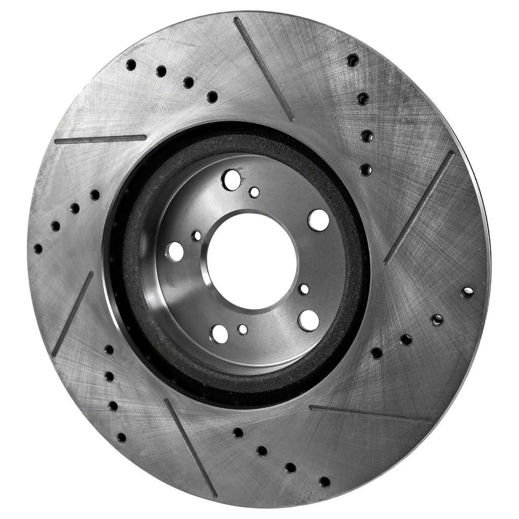 MDX 07-13 / RLX 14-20 FRONT BRAKE DISC RH=LH, Cross-drilled and Slotted