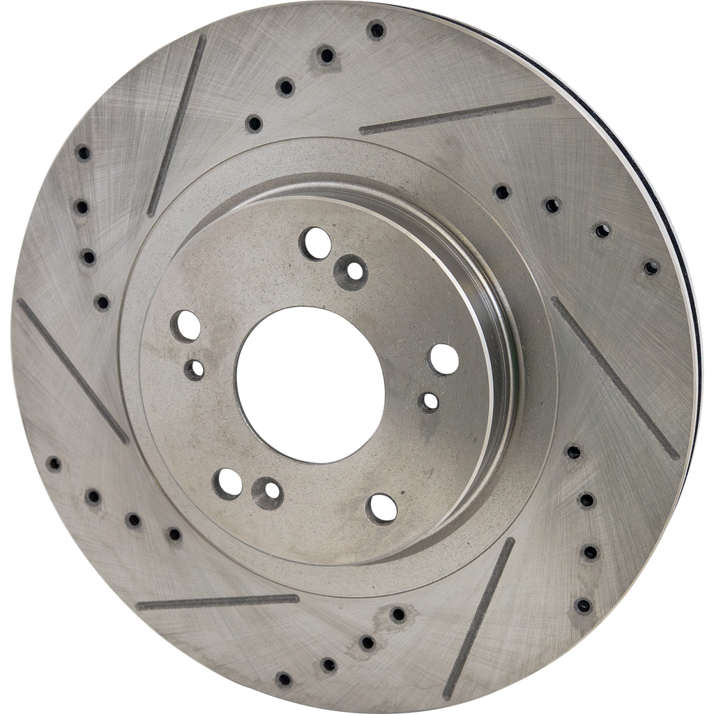 CSX 07-10/RSX 02-06/CIVIC 06-15 FRONT BRAKE DISC RH=LH, Cross-drilled and Slotted