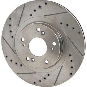 CSX 07-10/RSX 02-06/CIVIC 06-15 FRONT BRAKE DISC RH=LH, Cross-drilled and Slotted