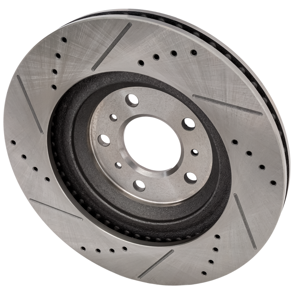 LUCERNE 06-11 / IMPALA 12-13 / IMPALA LIMITED 14-16 FRONT BRAKE DISC RH=LH, Cross-drilled and Slotted