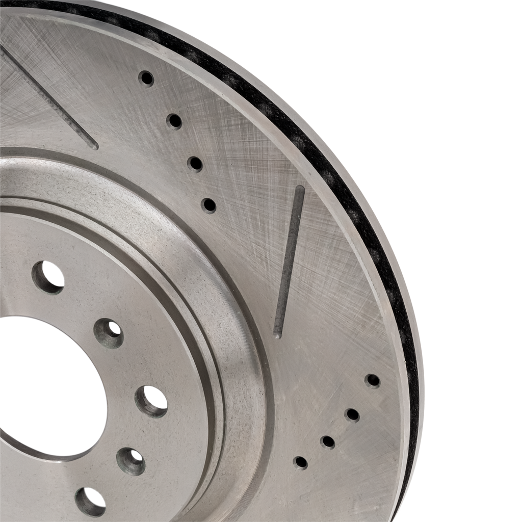 LUCERNE 06-11 / IMPALA 12-13 / IMPALA LIMITED 14-16 FRONT BRAKE DISC RH=LH, Cross-drilled and Slotted