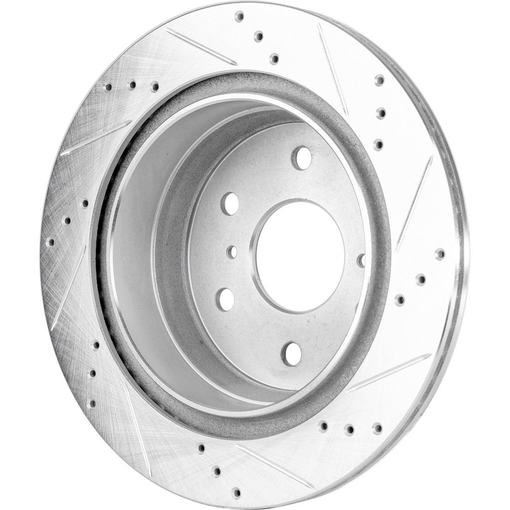 SILVERADO 1500 07-19 / ESCALADE/TAHOE/YUKON 07-20 REAR BRAKE DISC RH=LH, Cross-drilled and Slotted