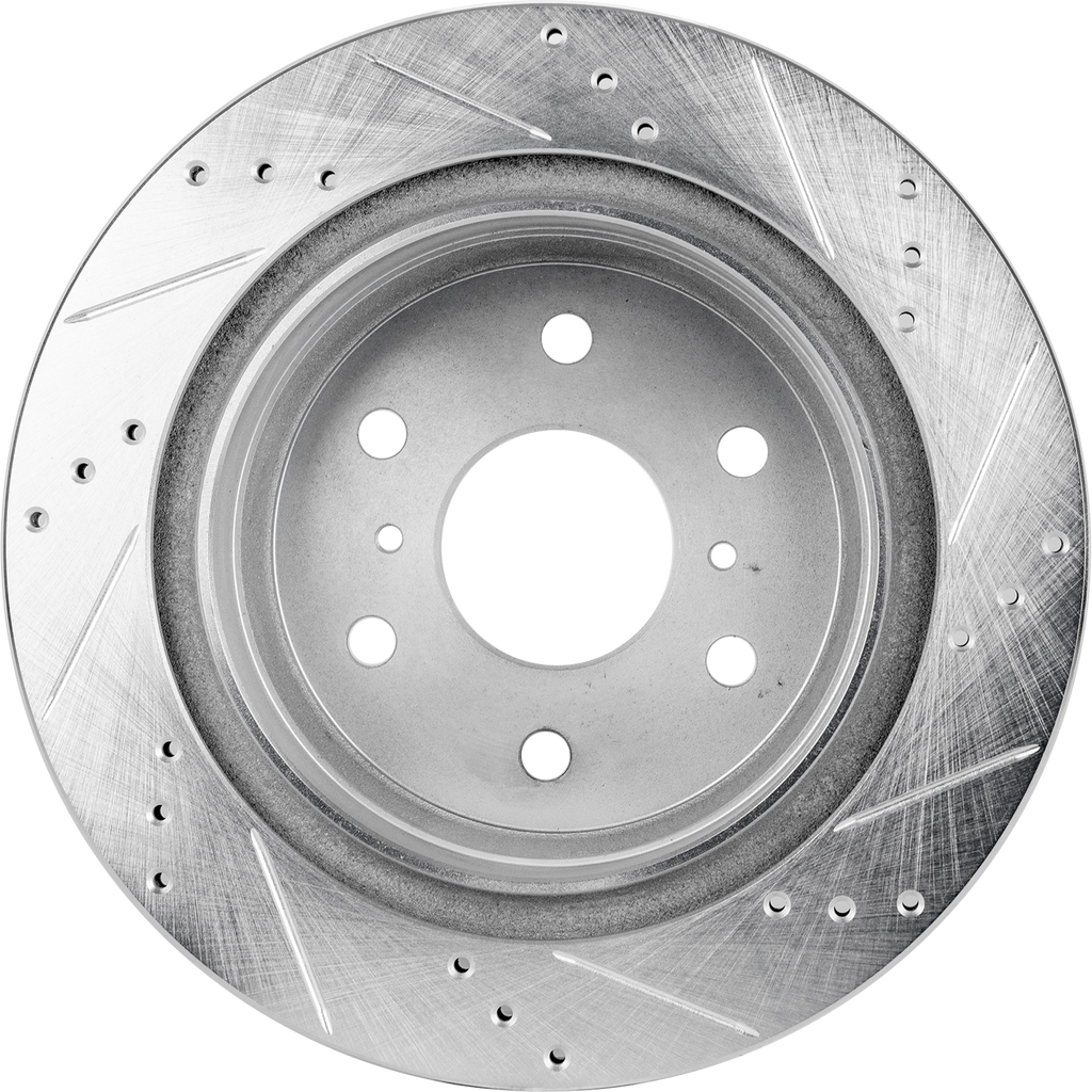 SILVERADO 1500 07-19 / ESCALADE/TAHOE/YUKON 07-20 REAR BRAKE DISC RH=LH, Cross-drilled and Slotted