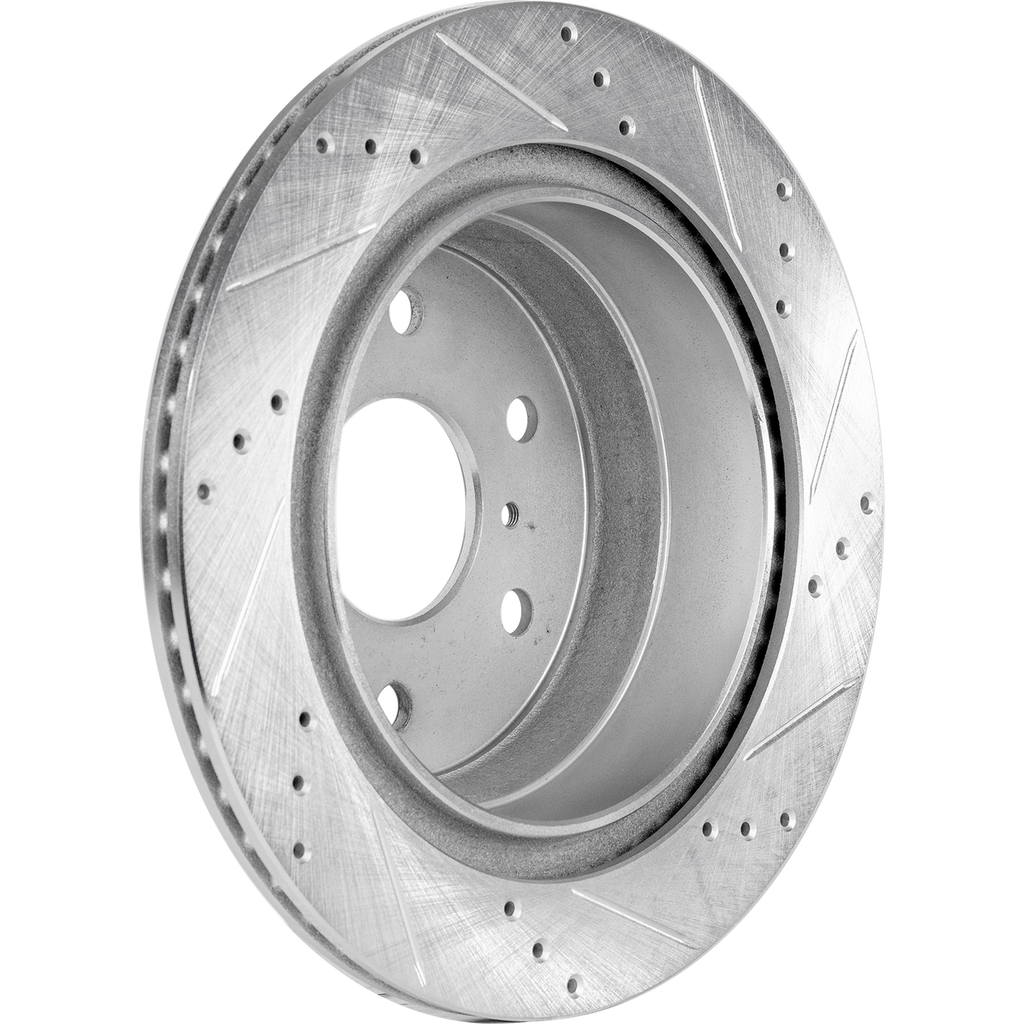 SILVERADO 1500 07-19 / ESCALADE/TAHOE/YUKON 07-20 REAR BRAKE DISC RH=LH, Cross-drilled and Slotted