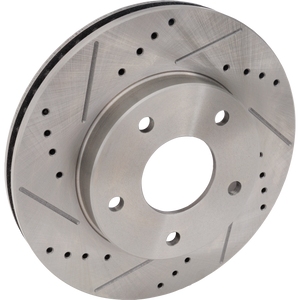 BLAZER/JIMMY 97-05 / S10 98-04/BRAVADA 97-01/HOMBRE 98-00 FRONT BRAKE DISC RH=LH, Cross-drilled and Slotted