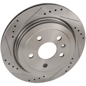 CTS 08-19/CAMARO 10-15 REAR BRAKE DISC RH=LH, Cross-drilled and Slotted