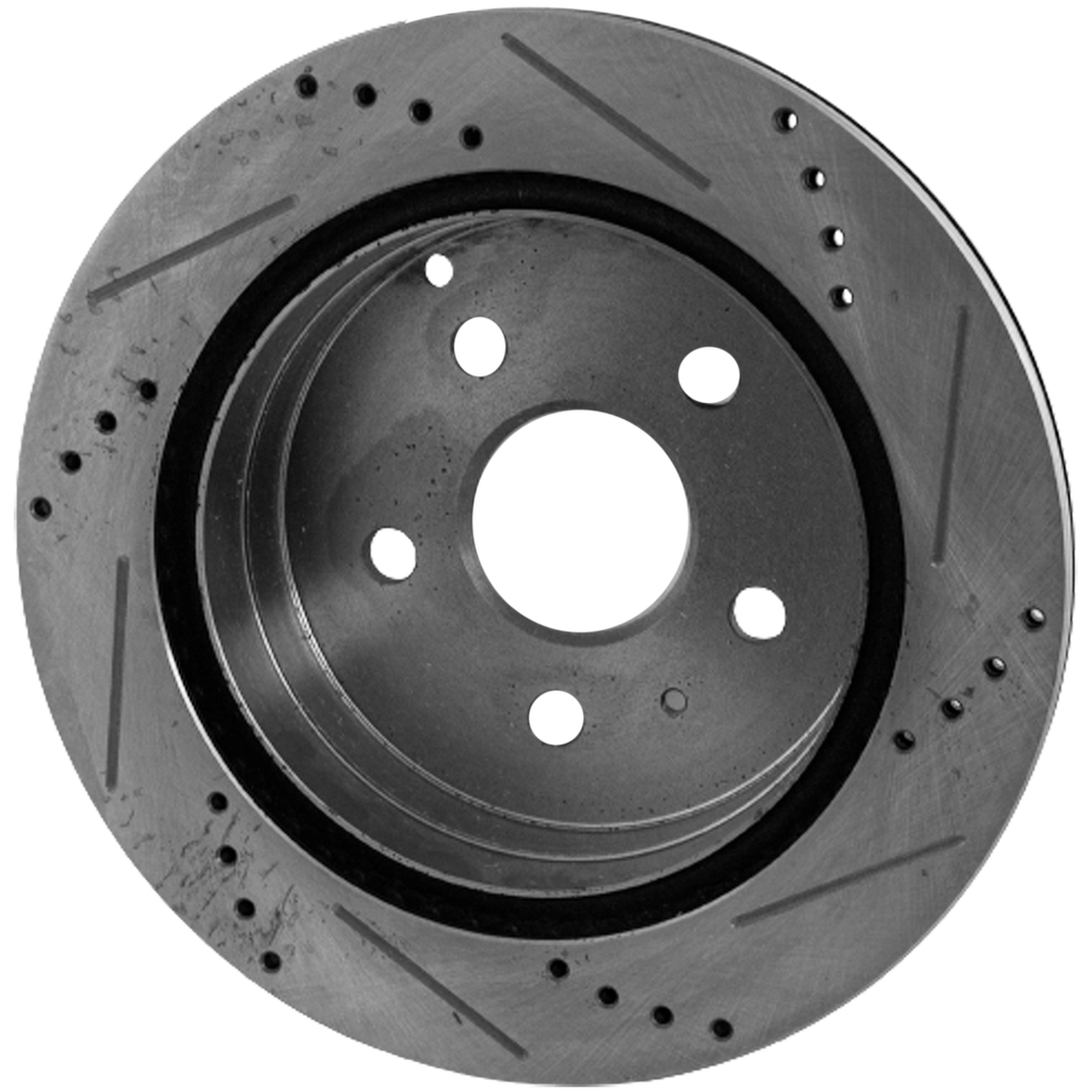 EQUINOX/TERRAIN 10-17 REAR BRAKE DISC RH=LH, Cross-drilled and Slotted