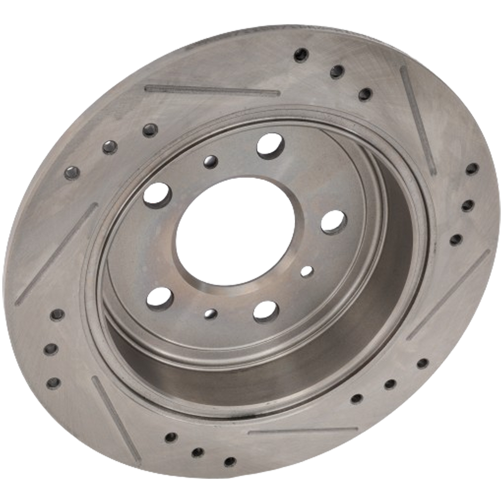 MONTE CARLO 06-07/IMPALA 06-10 REAR BRAKE DISC RH=LH, Cross-drilled and Slotted