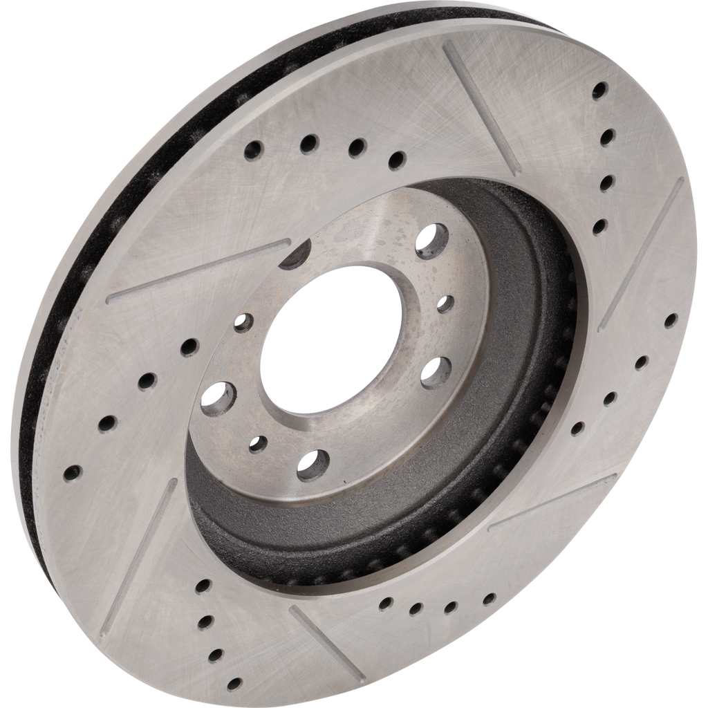 IMPALA 06-13/IMPALA LIMITED 14-16 FRONT BRAKE DISC RH=LH, Cross-drilled and Slotted