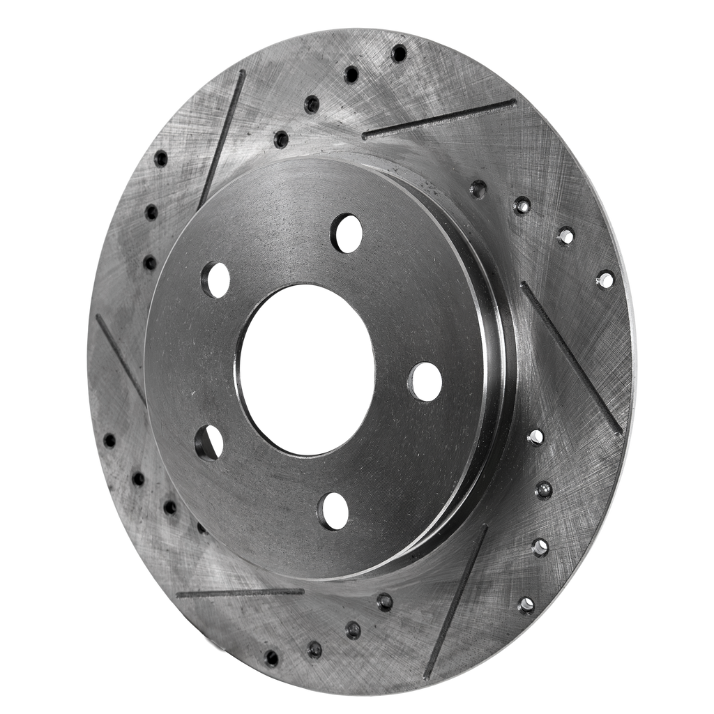 COBALT 05-08/MALIBU 04-12 REAR BRAKE DISC RH=LH, Cross-drilled and Slotted