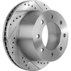 SILVERADO 3500 HD/SIERRA 3500 HD 11-19 REAR BRAKE DISC RH=LH, DRW, Cross-drilled and Slotted