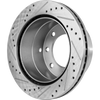 SILVERADO 3500 HD/SIERRA 3500 HD 11-19 REAR BRAKE DISC RH=LH, DRW, Cross-drilled and Slotted