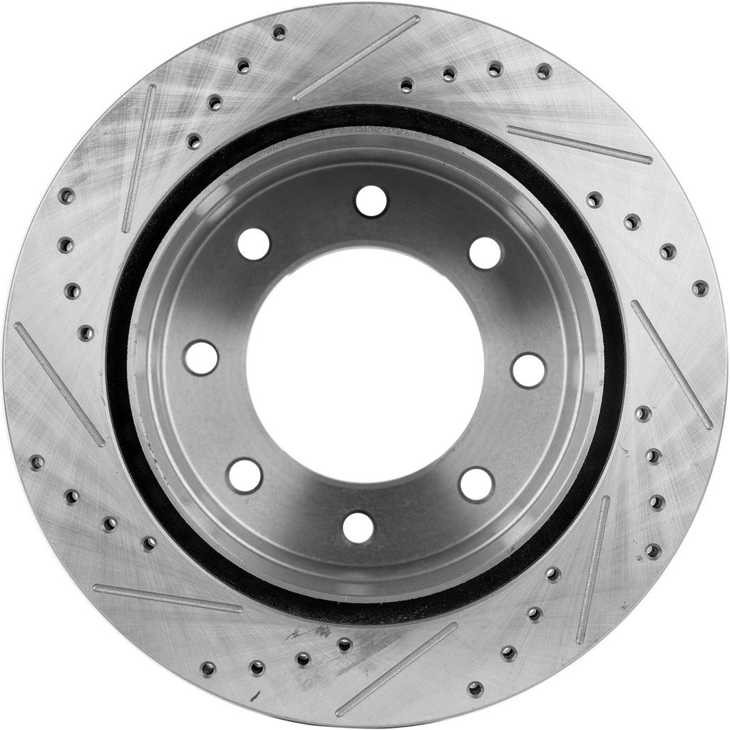 SILVERADO 3500 HD/SIERRA 3500 HD 11-19 REAR BRAKE DISC RH=LH, DRW, Cross-drilled and Slotted