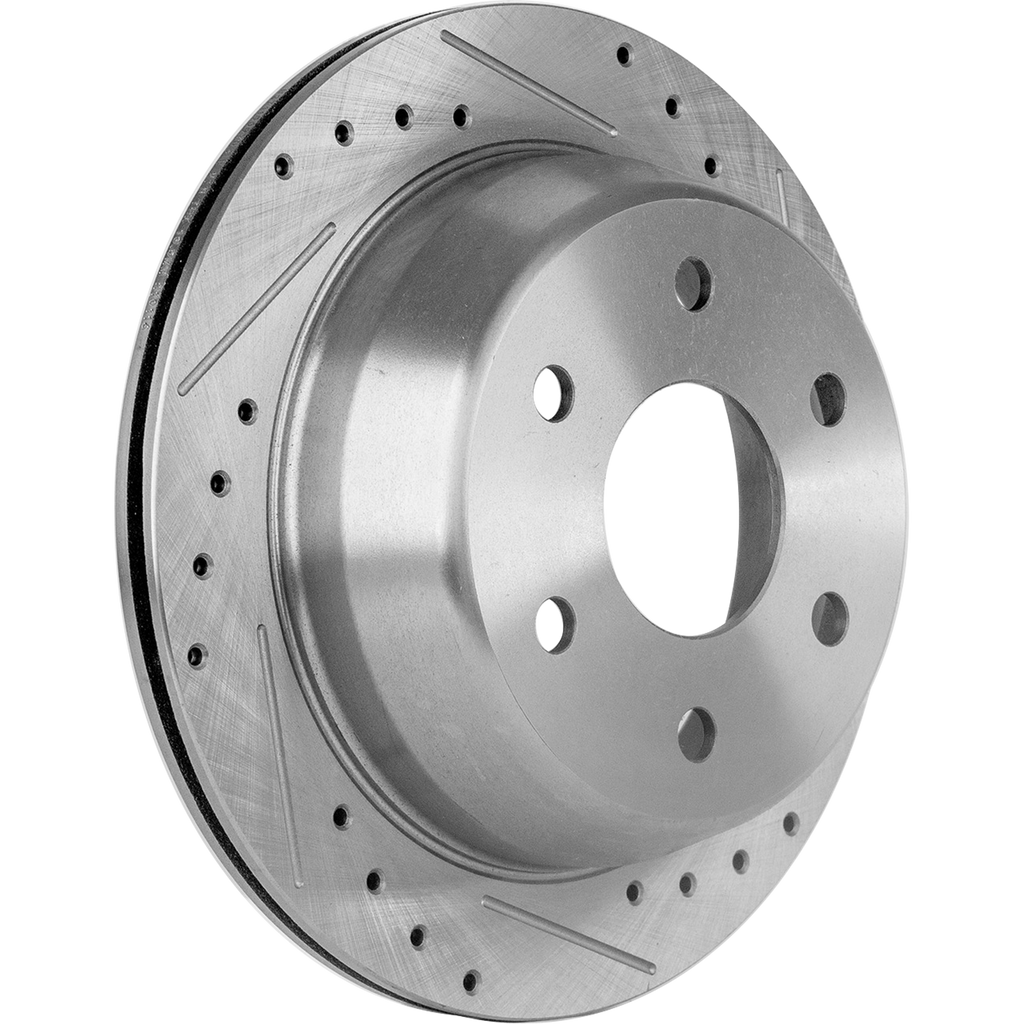 SILVERADO 1500/SIERRA 1500 99-06 / TAHOE/YUKON 00-02 REAR BRAKE DISC RH=LH, Cross-drilled and Slotted