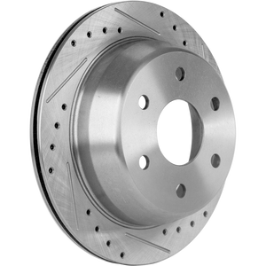 SILVERADO 1500/SIERRA 1500 99-06 / TAHOE/YUKON 00-02 REAR BRAKE DISC RH=LH, Cross-drilled and Slotted