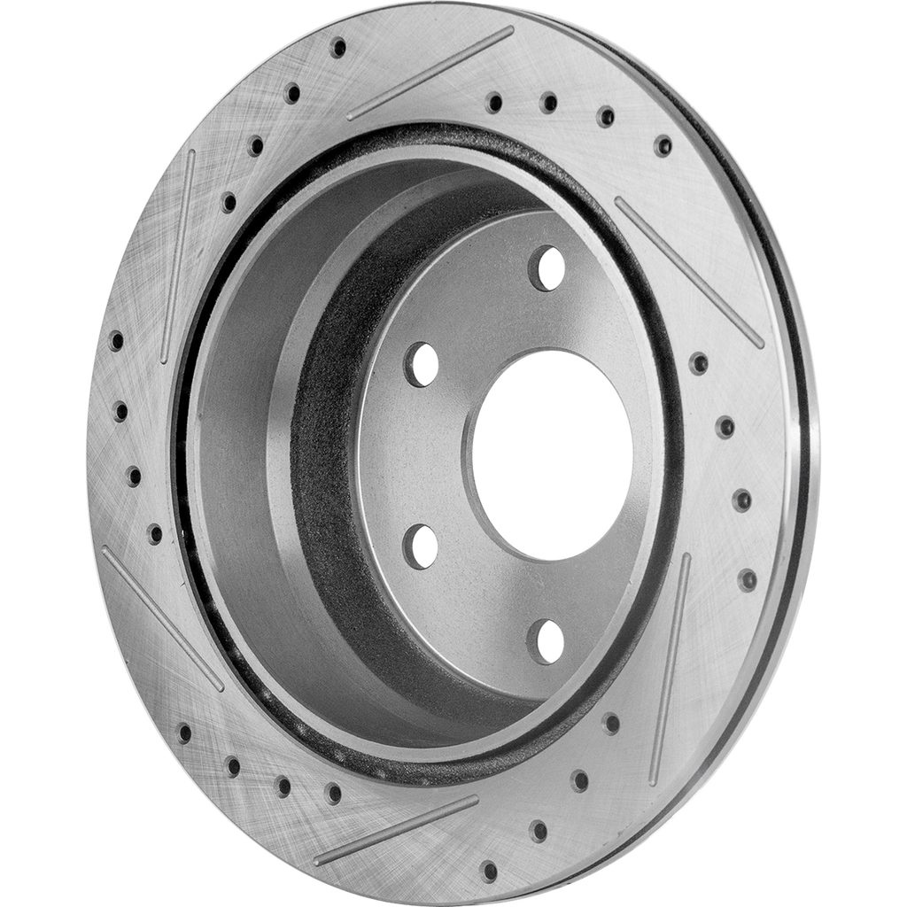 SILVERADO 1500/SIERRA 1500 99-06 / TAHOE/YUKON 00-02 REAR BRAKE DISC RH=LH, Cross-drilled and Slotted