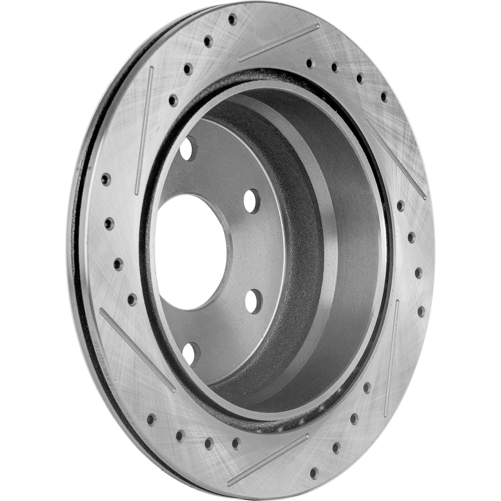 SILVERADO 1500/SIERRA 1500 99-06 / TAHOE/YUKON 00-02 REAR BRAKE DISC RH=LH, Cross-drilled and Slotted