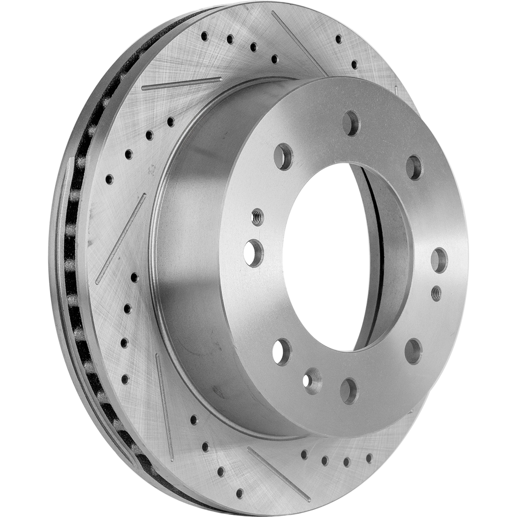 SILVERADO 2500 HD/SILVERADO 3500 HD/SIERRA 2500 HD/SIERRA 3500 HD 11-23 FRONT BRAKE DISC RH=LH, Cross-drilled and Slotted