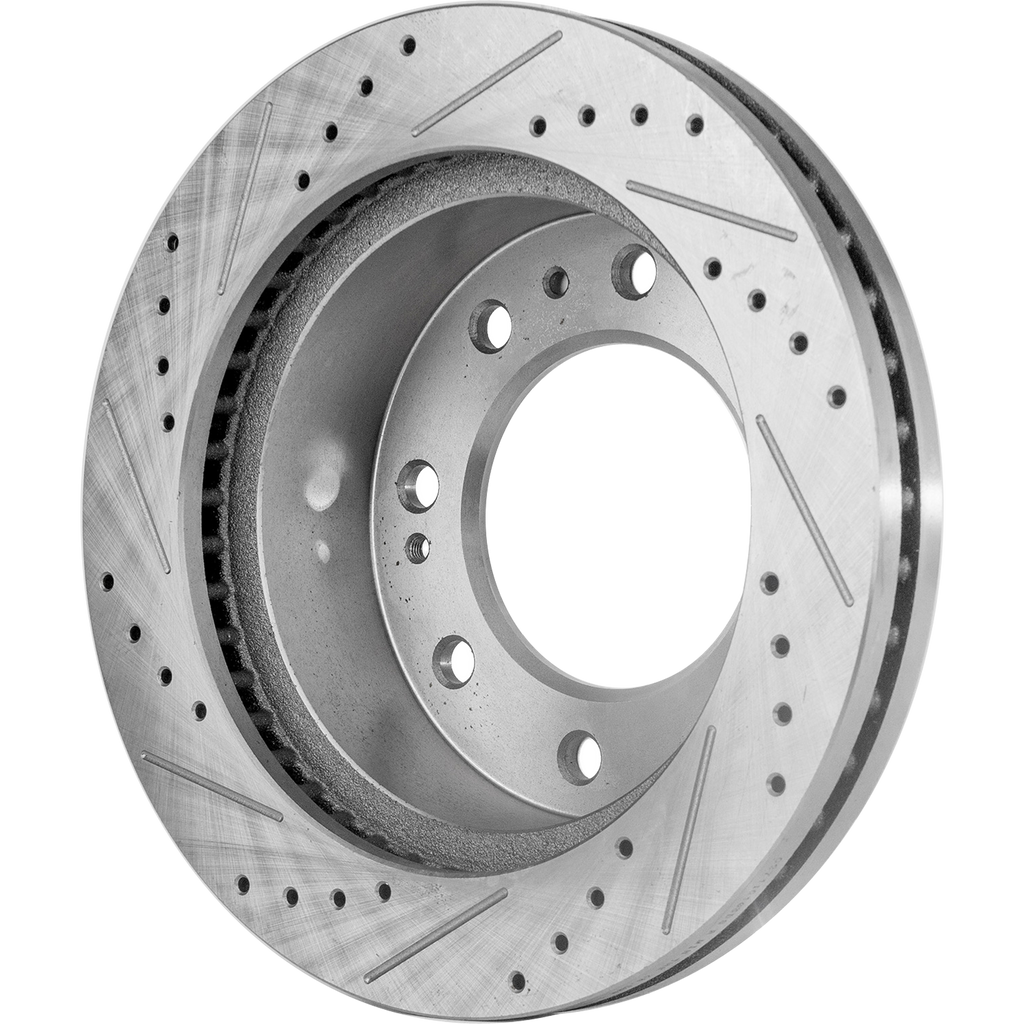 SILVERADO 2500 HD/SILVERADO 3500 HD/SIERRA 2500 HD/SIERRA 3500 HD 11-23 FRONT BRAKE DISC RH=LH, Cross-drilled and Slotted