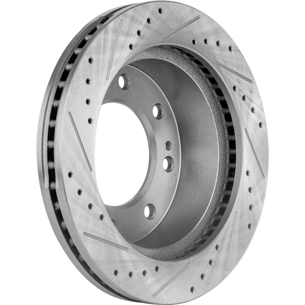 SILVERADO 2500 HD/SILVERADO 3500 HD/SIERRA 2500 HD/SIERRA 3500 HD 11-23 FRONT BRAKE DISC RH=LH, Cross-drilled and Slotted