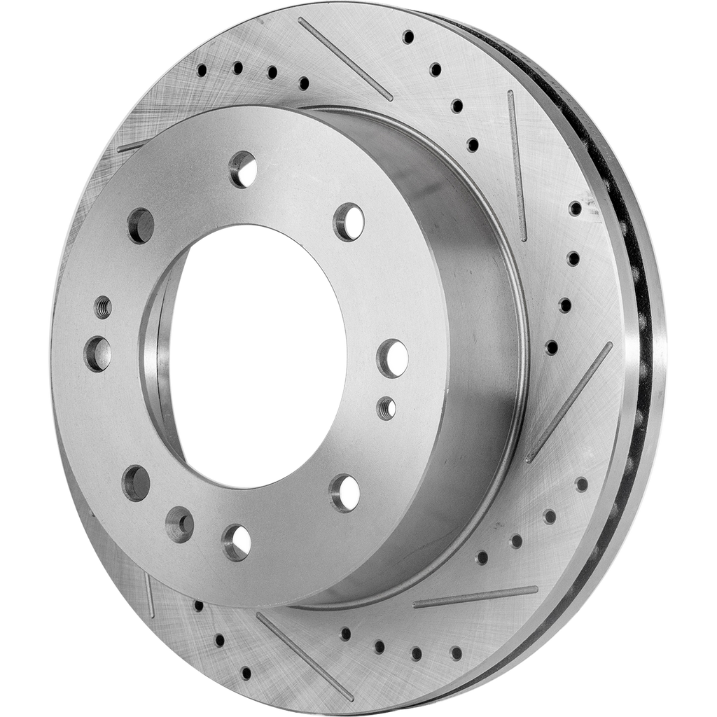 SILVERADO 2500 HD/SILVERADO 3500 HD/SIERRA 2500 HD/SIERRA 3500 HD 11-23 FRONT BRAKE DISC RH=LH, Cross-drilled and Slotted