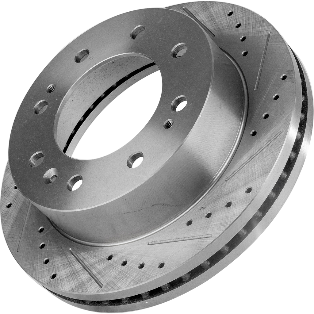 SILVERADO 2500 HD/SILVERADO 3500 HD/SIERRA 2500 HD/SIERRA 3500 HD 11-23 FRONT BRAKE DISC RH=LH, Cross-drilled and Slotted