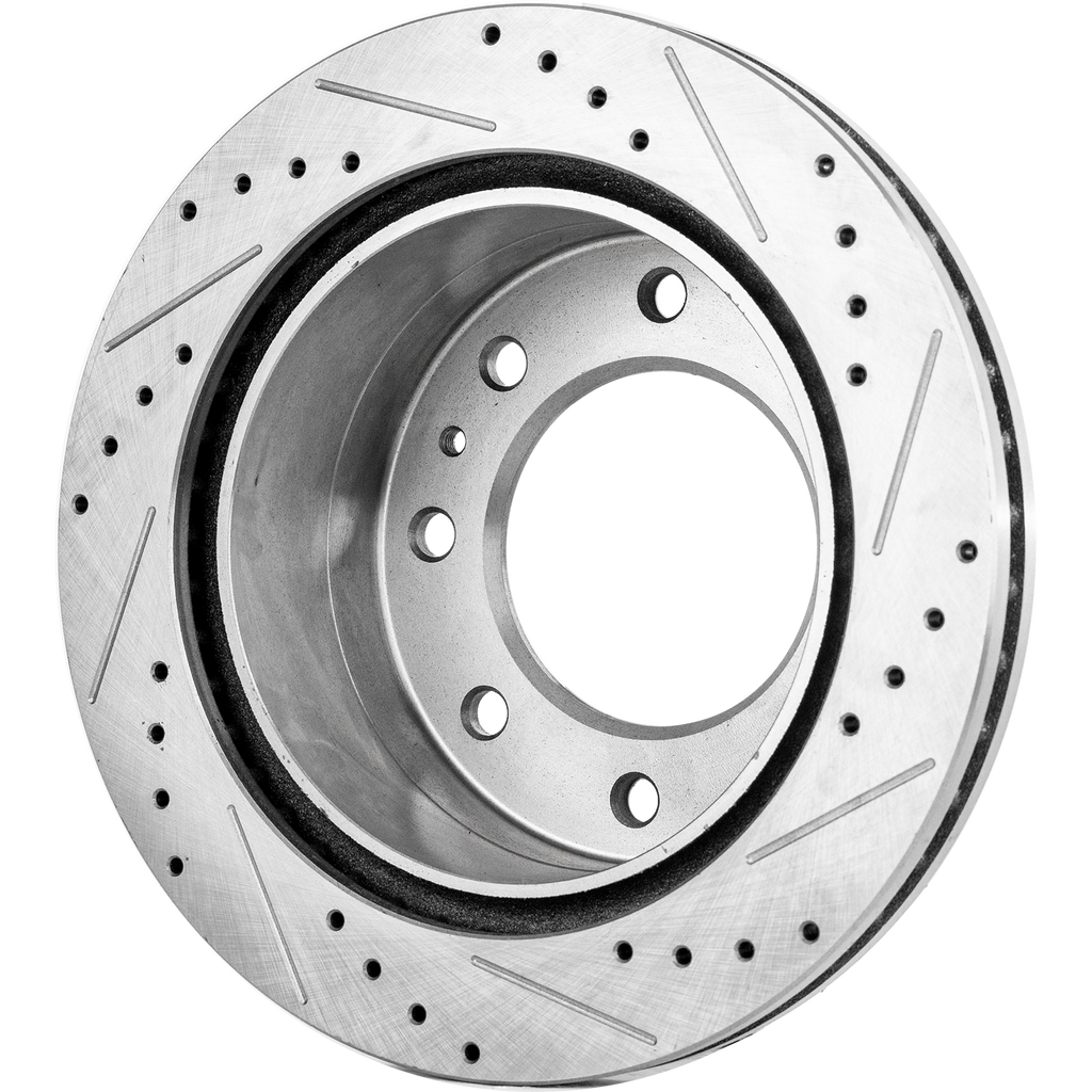 SILVERADO 2500 HD/SILVERADO 3500 HD/SIERRA 2500 HD/SIERRA 3500 HD 11-23 REAR BRAKE DISC RH=LH, Cross-drilled and Slotted