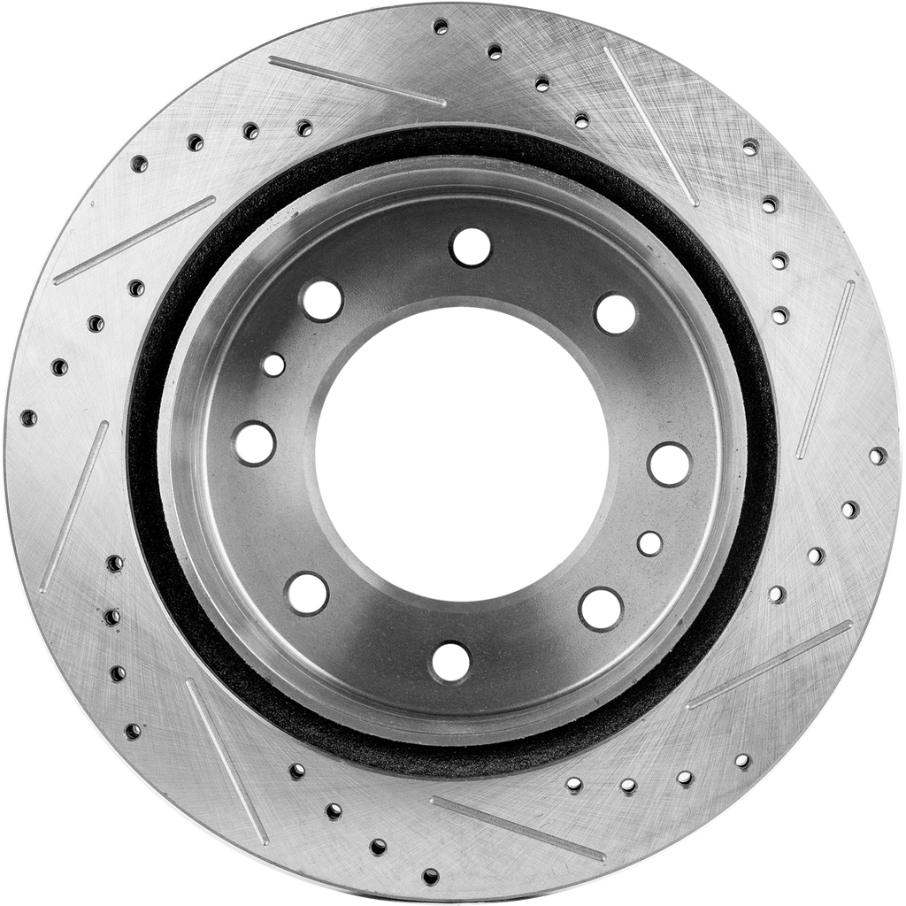 SILVERADO 2500 HD/SILVERADO 3500 HD/SIERRA 2500 HD/SIERRA 3500 HD 11-23 REAR BRAKE DISC RH=LH, Cross-drilled and Slotted