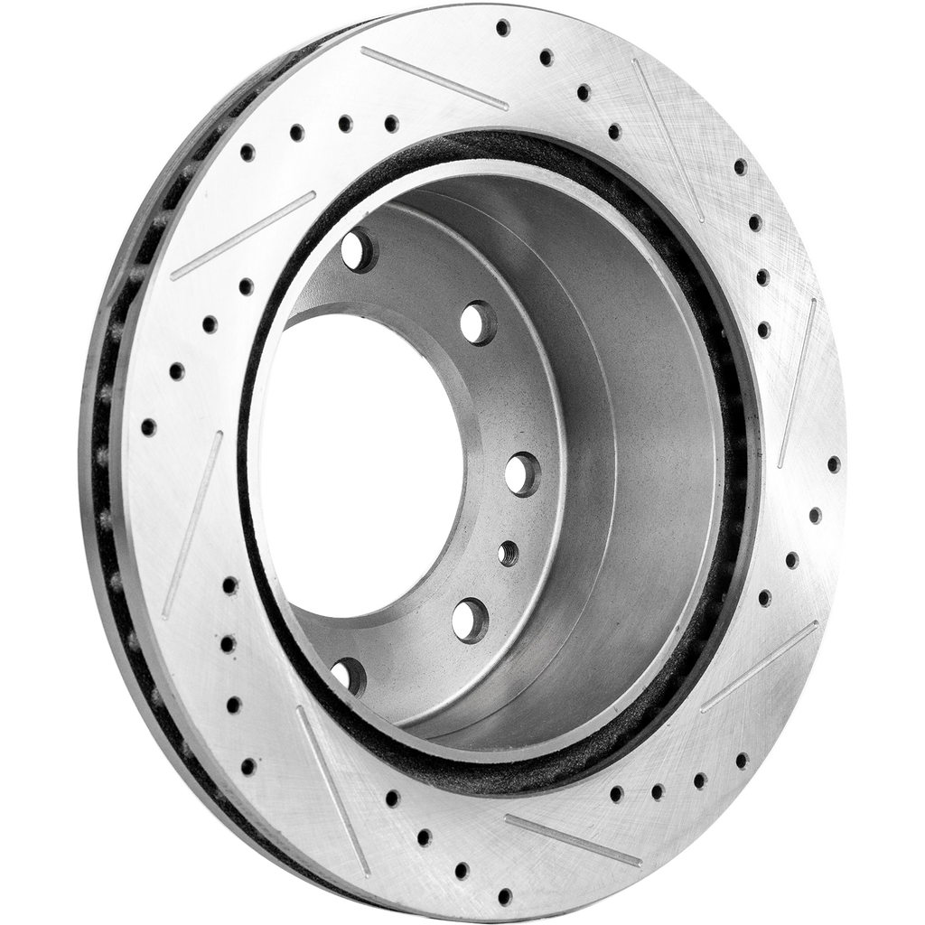 SILVERADO 2500 HD/SILVERADO 3500 HD/SIERRA 2500 HD/SIERRA 3500 HD 11-23 REAR BRAKE DISC RH=LH, Cross-drilled and Slotted