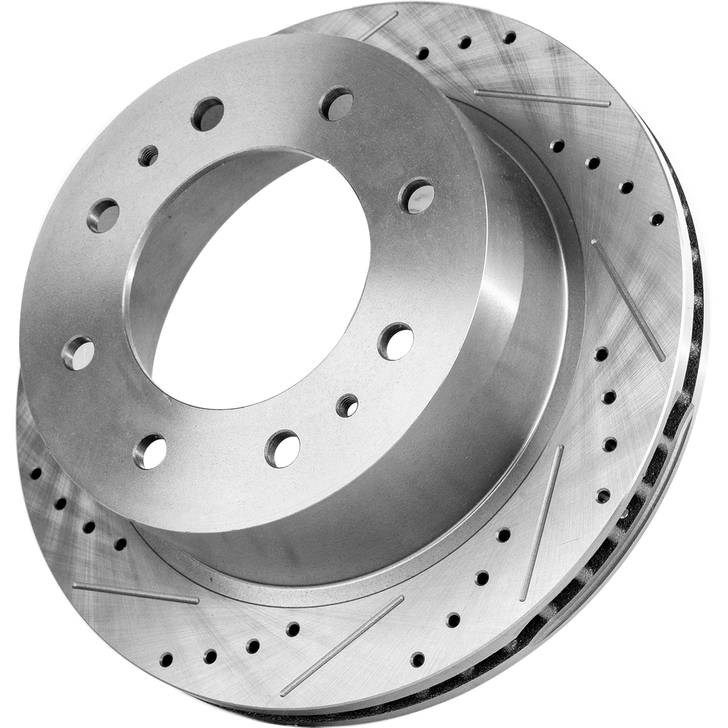 SILVERADO 2500 HD/SILVERADO 3500 HD/SIERRA 2500 HD/SIERRA 3500 HD 11-23 REAR BRAKE DISC RH=LH, Cross-drilled and Slotted