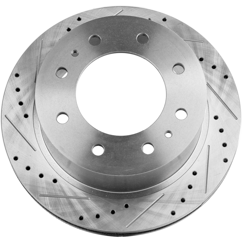 SILVERADO 2500 HD/SILVERADO 3500 HD/SIERRA 2500 HD/SIERRA 3500 HD 11-23 REAR BRAKE DISC RH=LH, Cross-drilled and Slotted