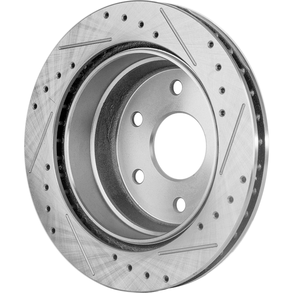 TAHOE/YUKON XL 00-06 / EXPRESS 1500 / SAVANA 1500 03-14 REAR BRAKE DISC RH=LH, Cross-drilled and Slotted