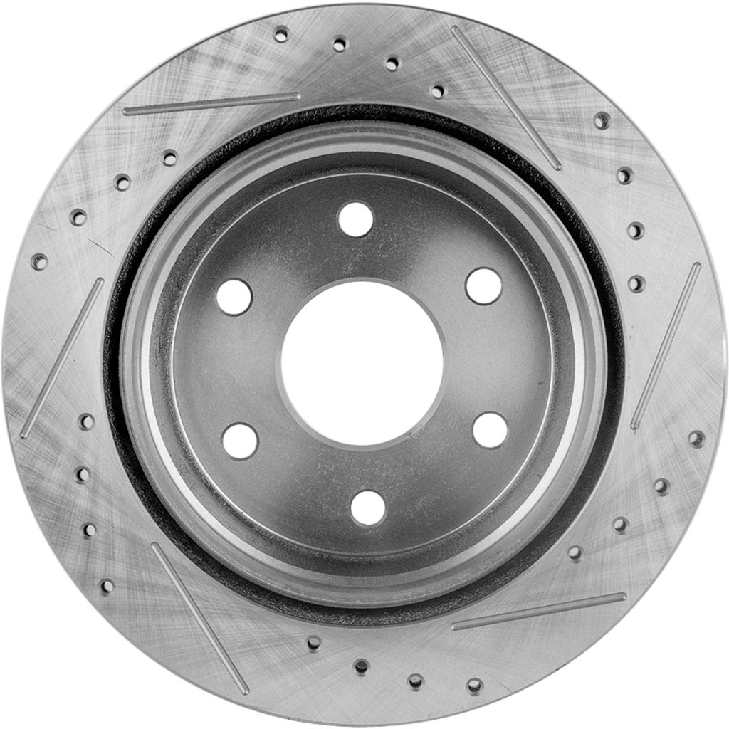 TAHOE/YUKON XL 00-06 / EXPRESS 1500 / SAVANA 1500 03-14 REAR BRAKE DISC RH=LH, Cross-drilled and Slotted