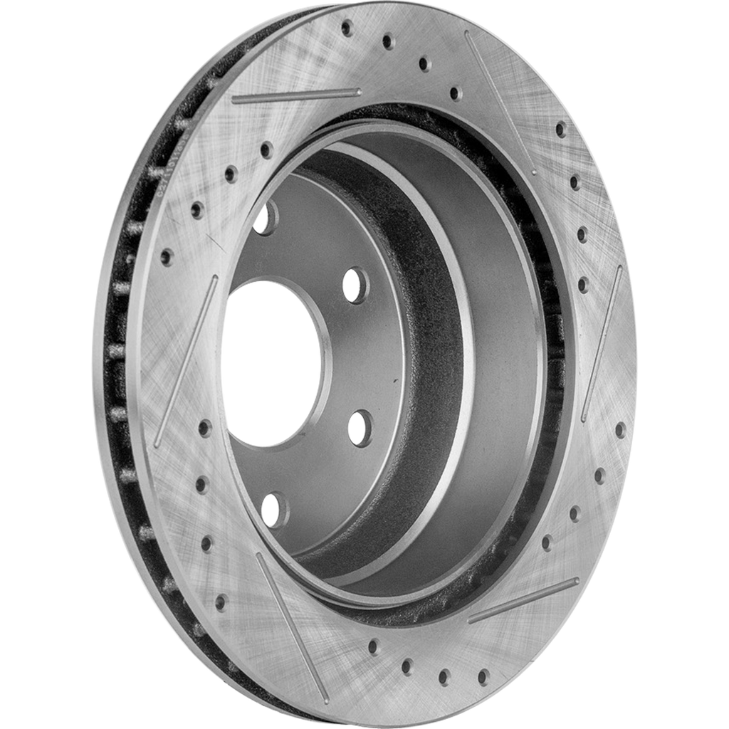 TAHOE/YUKON XL 00-06 / EXPRESS 1500 / SAVANA 1500 03-14 REAR BRAKE DISC RH=LH, Cross-drilled and Slotted