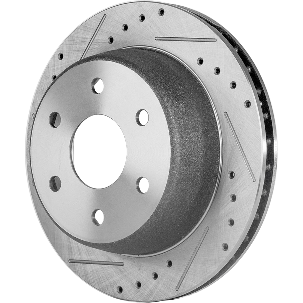 TAHOE/YUKON XL 00-06 / EXPRESS 1500 / SAVANA 1500 03-14 REAR BRAKE DISC RH=LH, Cross-drilled and Slotted