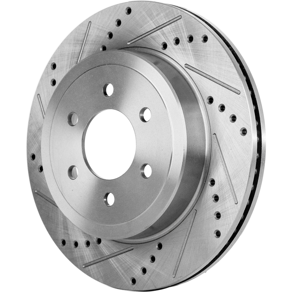 DAKOTA 03-04 FRONT BRAKE DISC RH=LH, Cross-drilled and Slotted